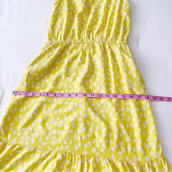 NWOT Pink Petal Print Yellow Midi Sundress with Pockets - Picture 13 of 15